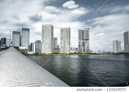 View of the skyscrapers of Harumi from Harumi Bridge View of the skyscrapers of Harumi from Harumi Bridge 133829075