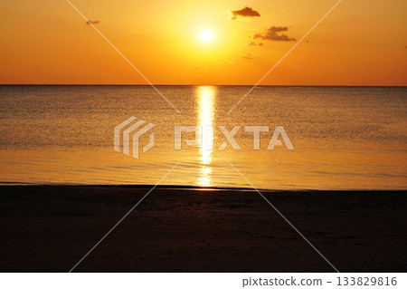Sunset over the sea 133829816
