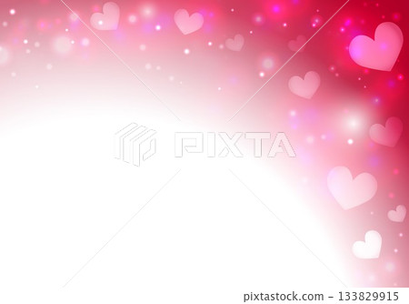 紅色閃光心形 133829915