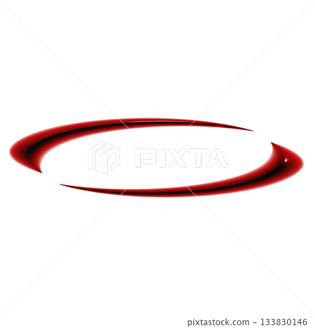 時尚飽滿、光澤亮麗的3D相框。血紅色裝飾材料的插圖 133830146