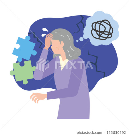 患有癡呆症的女性 133830392