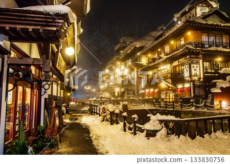 銀山溫泉夜景 銀山溫泉夜景 133830756