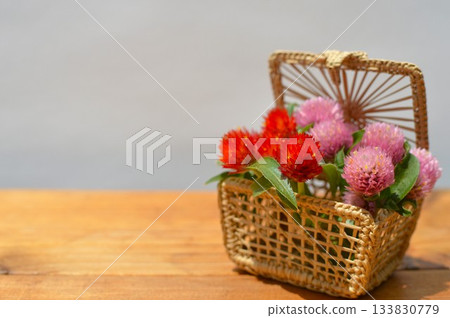A flower basket arrangement of crape myrtle 133830779