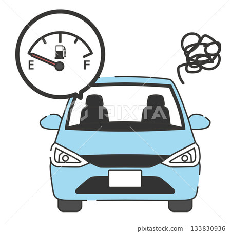 一輛沒油的汽車示意圖 一輛沒油的汽車示意圖 133830936