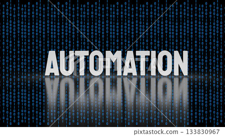 Digital Automation Binary Data Concept 3d rendering. Digital Automation Binary Data Concept 3d rendering. 133830967