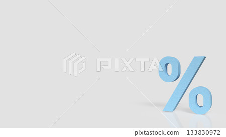 Minimalist Percentage Symbol Finance Concept 3d rendering. Minimalist Percentage Symbol Finance Concept 3d rendering. 133830972