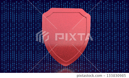 Cybersecurity Digital Shield Data Protection 3d render. 133830985