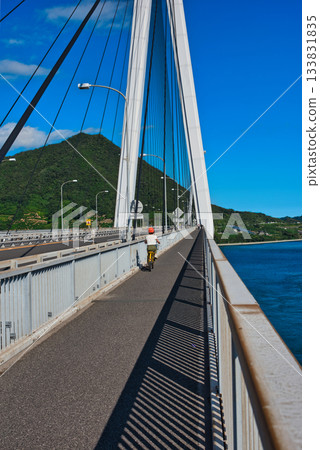 Tatara Bridge bicycle and pedestrian path Tatara Bridge bicycle and pedestrian path 133831835