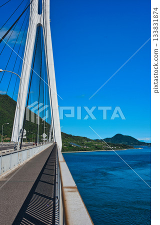 Tatara Bridge bicycle and pedestrian path Tatara Bridge bicycle and pedestrian path 133831874