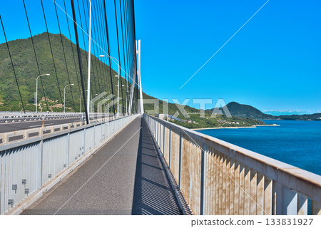Tatara Bridge bicycle and pedestrian path Tatara Bridge bicycle and pedestrian path 133831927