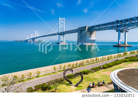 <Kagawa Prefecture> The Great Seto Bridge under the blue sky 133832051