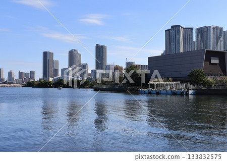 View of Kachidoki in Chuo Ward from the water bus View of Kachidoki in Chuo Ward from the water bus 133832575
