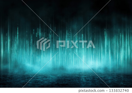 Faint Glowing Teal Lines on Black Obsidian Background Texture Faint Glowing Teal Lines on Black Obsidian Background Texture 133832740
