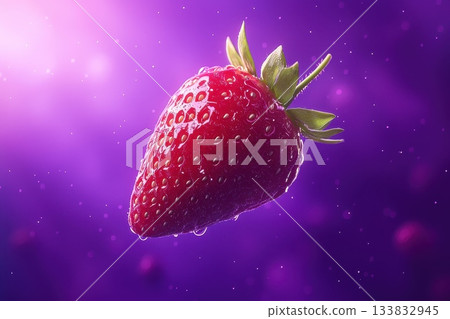Glossy Strawberry Floating in Cosmic Space Glossy Strawberry Floating in Cosmic Space 133832945