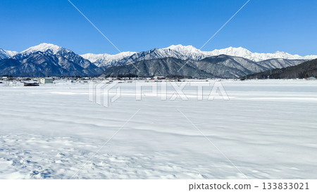 從大町市眺望北阿爾卑斯山（冬季） 133833021
