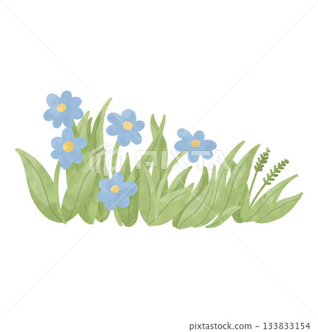 watercolor green tree on white background watercolor green tree on white background 133833154