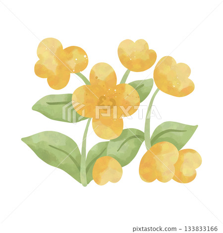 watercolor green tree on white background watercolor green tree on white background 133833166