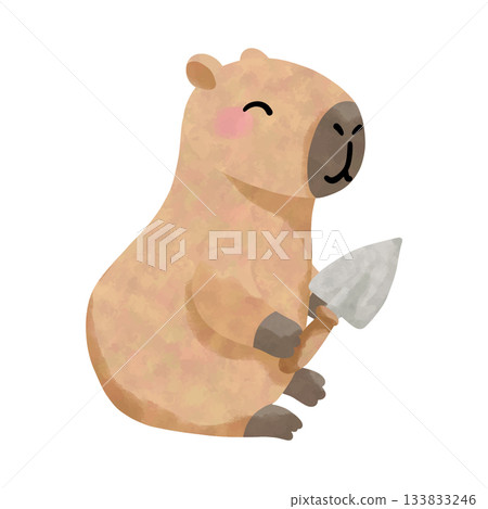 Capybara gardening day Capybara gardening day 133833246
