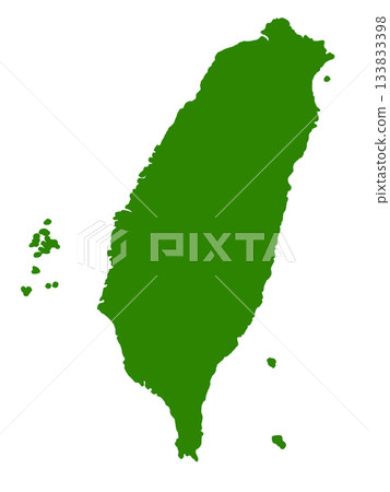Taiwan map (green) Taiwan map (green) 133833398
