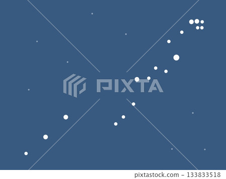 夜空中漂浮的長蛇座示意圖（只有星星，沒有連接線） 133833518