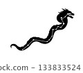 Silhouette illustration of Hydra (with constellation lines) 133833524