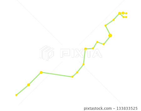 Color illustration of the constellation lines of Hydra 133833525