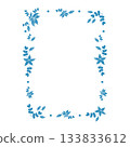 Doodle frame of seaweed and bubbles. Frame on the theme of sea vacation. Vector illustration 133833612