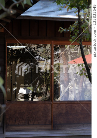 Architecture, Window, Reflection, Autumn, Outdoor Tea Ceremony Umbrella 133833649
