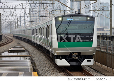 十列E233系地方列車正在埼京線上運行。 十列E233系地方列車正在埼京線上運行。 133833792