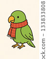 多彩的長尾小鸚鵡 133833808