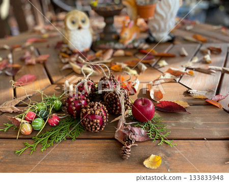 I made a pomander with a scent that wards off evil using bright red princess apples. I made a pomander with a scent that wards off evil using bright red princess apples. 133833948