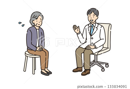 Elderly woman undergoing medical examination Elderly woman undergoing medical examination 133834091