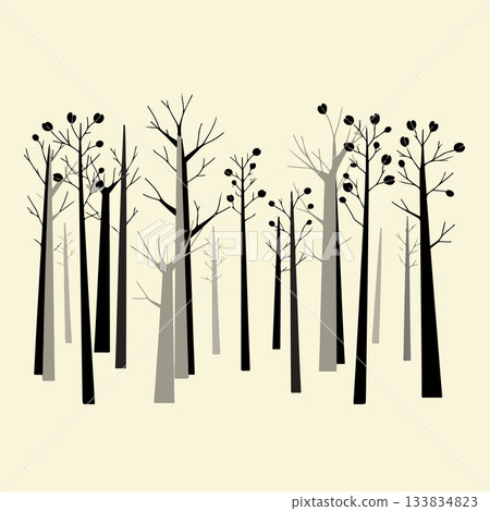 Stylized Autumn Forest Landscape Stylized Autumn Forest Landscape 133834823