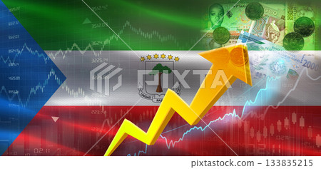 Equatorial Guinea Financial Growth on Market Graph. Equatorial Guinea Economic Growth on Financial Graph 133835215