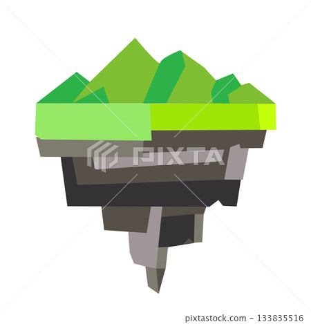 Illustration of Floating island in the sky 133835516