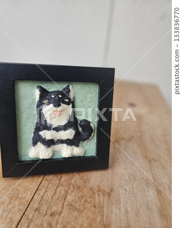 黑色柴犬框架 133836770