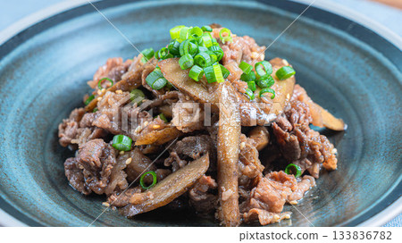 Simmered boiled beef and burdock Simmered boiled beef and burdock 133836782