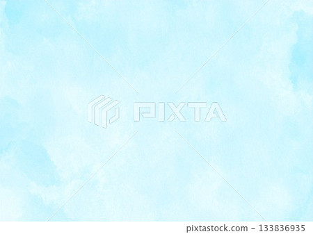 Rough watercolor-style light blue background material Silver ratio A4 A3 133836935