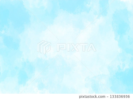 Rough watercolor-style light blue background material Silver ratio A4 A3 133836936