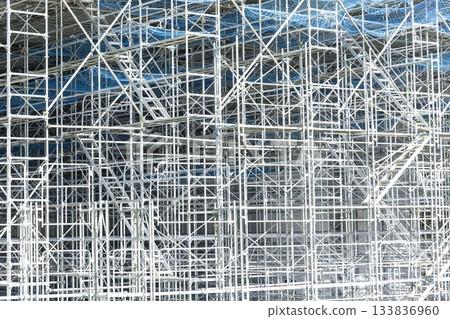 Construction site scaffolding 133836960