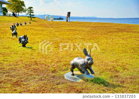 Scenery of Kishi Park on the shore of Lake Shinji 133837203