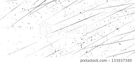 Scratch overlay texture. Old grain photo filter background with particles, cracks and traces. Weathered rough distressed wallpaper. Dust damaged scratch film backdrop. Vector grunge gritty surface 133837380