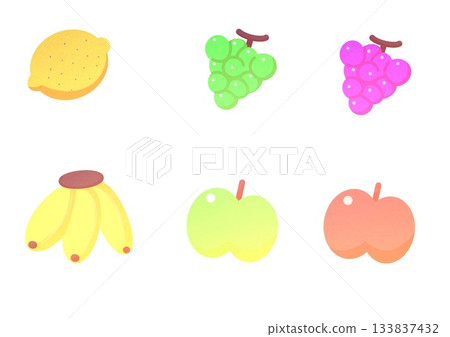 各種水果的插圖集 各種水果的插圖集 133837432