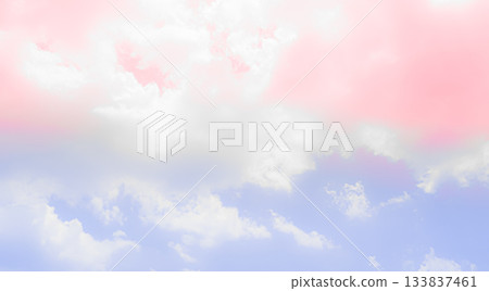 Pink Sky Cloud Background Color Purple Abstract Sunset Landscape Pastel weather Light Warm Morning Wallpaper Freedom Summer Winter, Mockup Cosmetic Environment, Heaven Dramatic Sunlight Dusk Beautiful 133837461