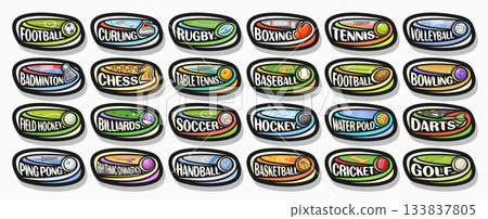 Vector Sport Logos Set Vector Sport Logos Set 133837805