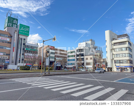 Scenery in front of the station Goi Station 133837908