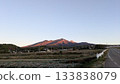 View of the Yatsugatake mountains dyed in the sunset 133838079