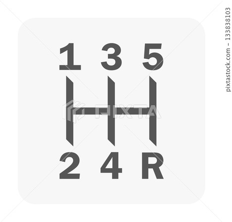 Manual Gear Shift Pattern Icon Manual Gear Shift Pattern Icon 133838103