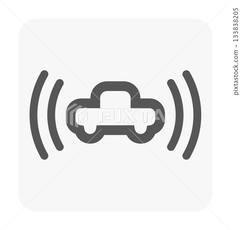 Security Vehicle Alarm Vector Icon 133838205