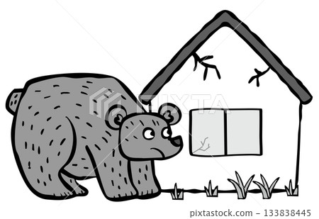 熊闖入空屋。熊。熊。翻修。 熊闖入空屋。熊。熊。翻修。 133838445